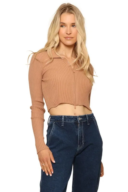 Molly Zip Front Top sold by Mixology