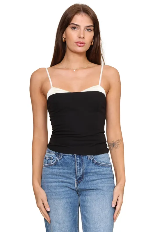 Gwen Contrast Cami sold by Mixology