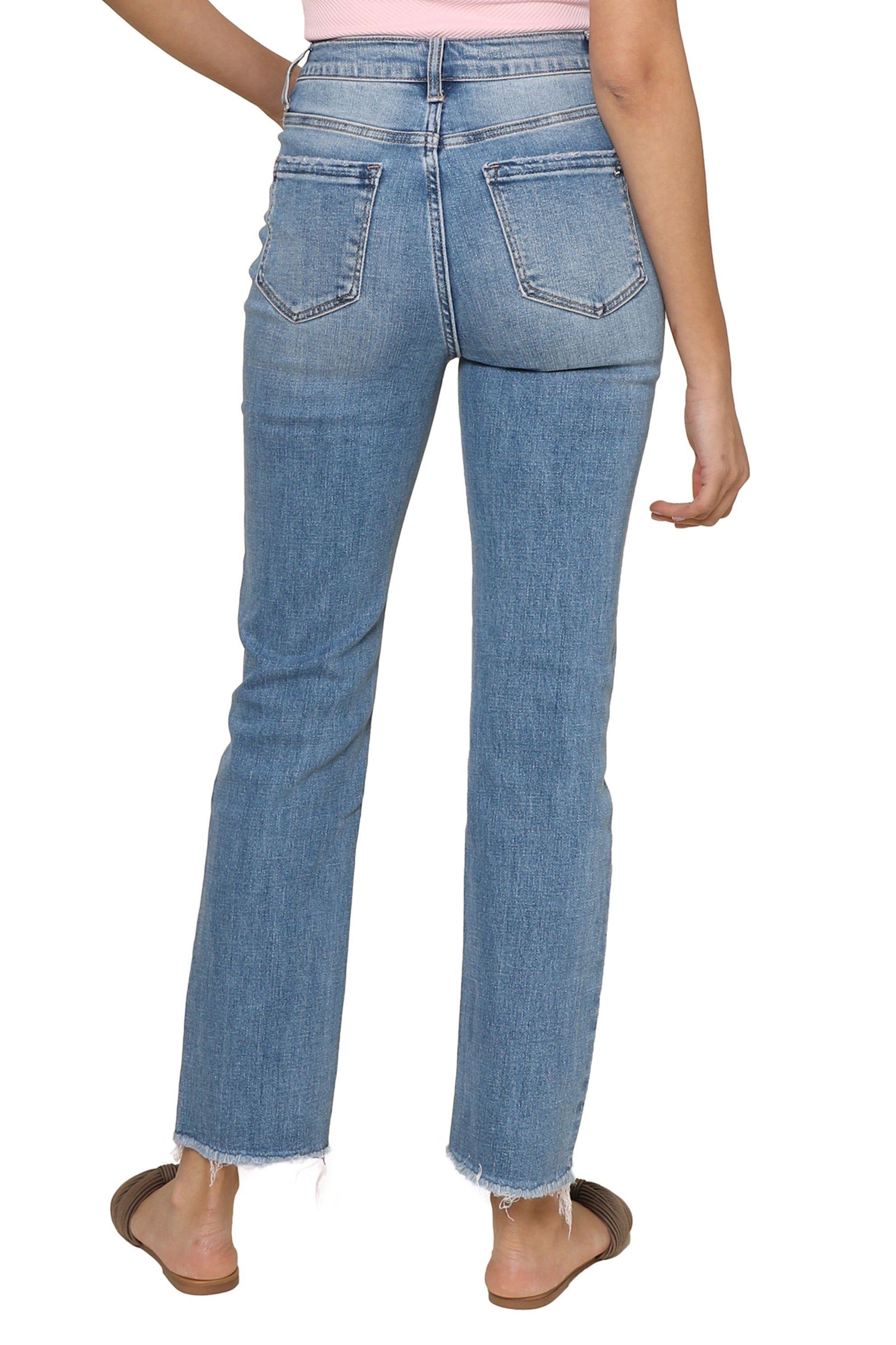 Super High Rise Straight Leg Jeans sold by Mixology product image thumbnail 3