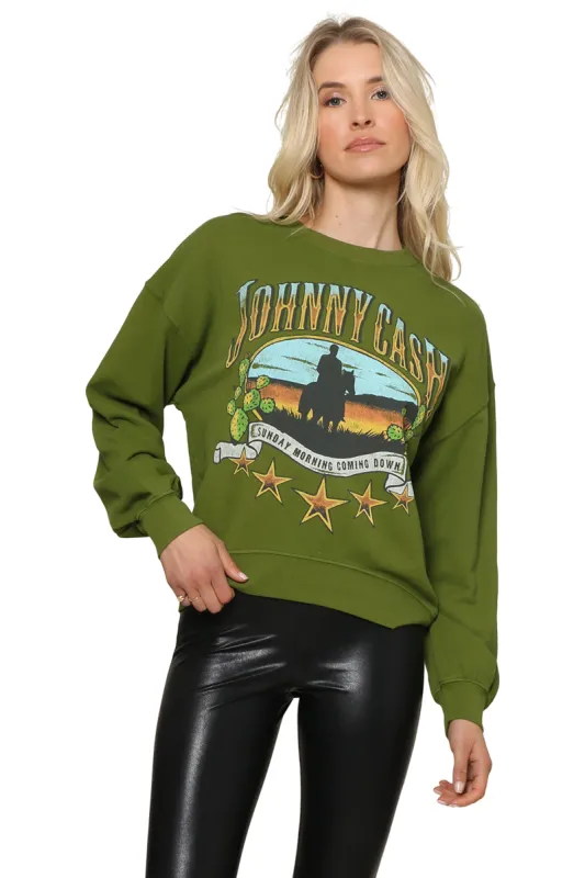 Johnny Cash Oversized Crew made by Daydreamer