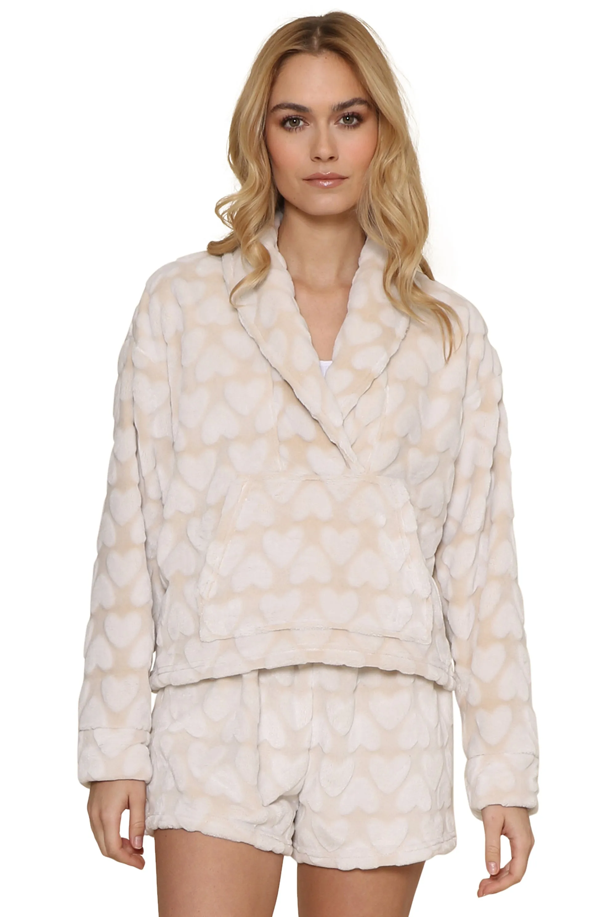 Plush Heart Long Sleeve Top sold by Mixology