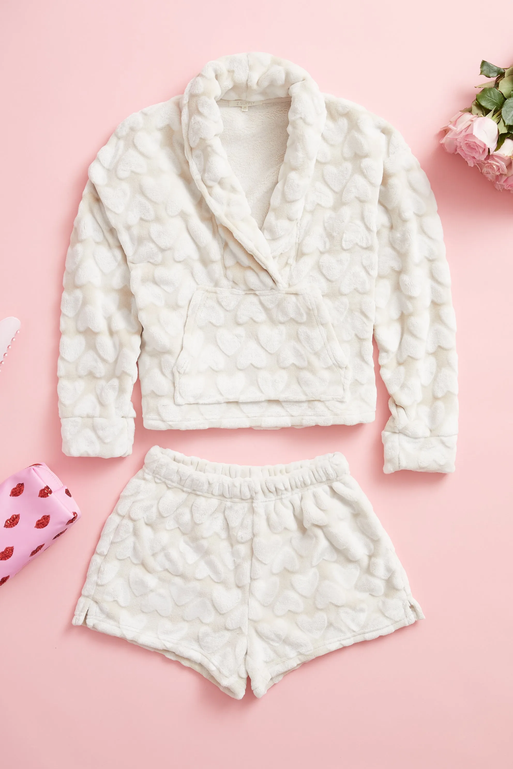 Plush Heart Long Sleeve Top sold by Mixology product image thumbnail 2