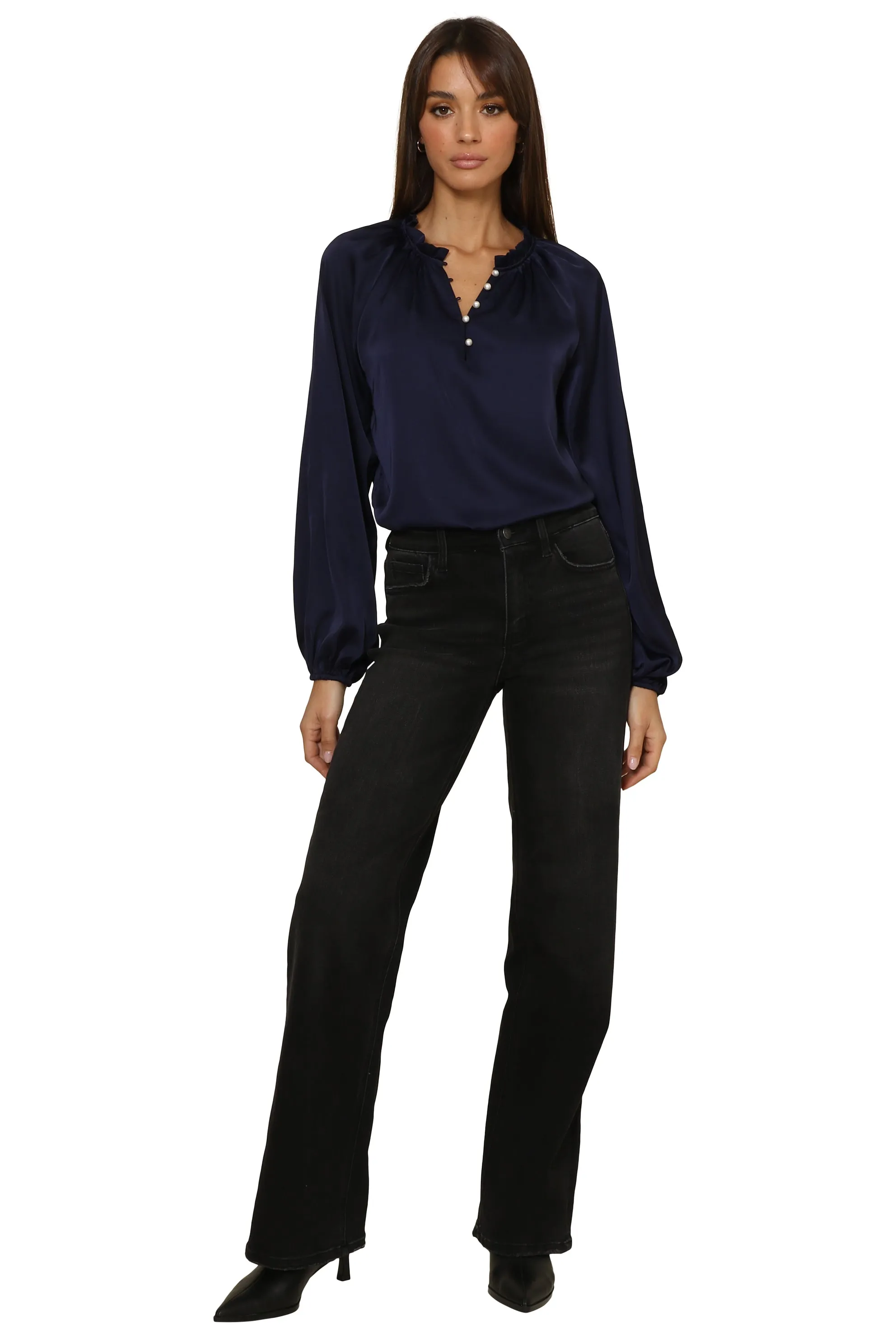 Vivi Long Sleeve Satin Top sold by Mixology product image thumbnail 2