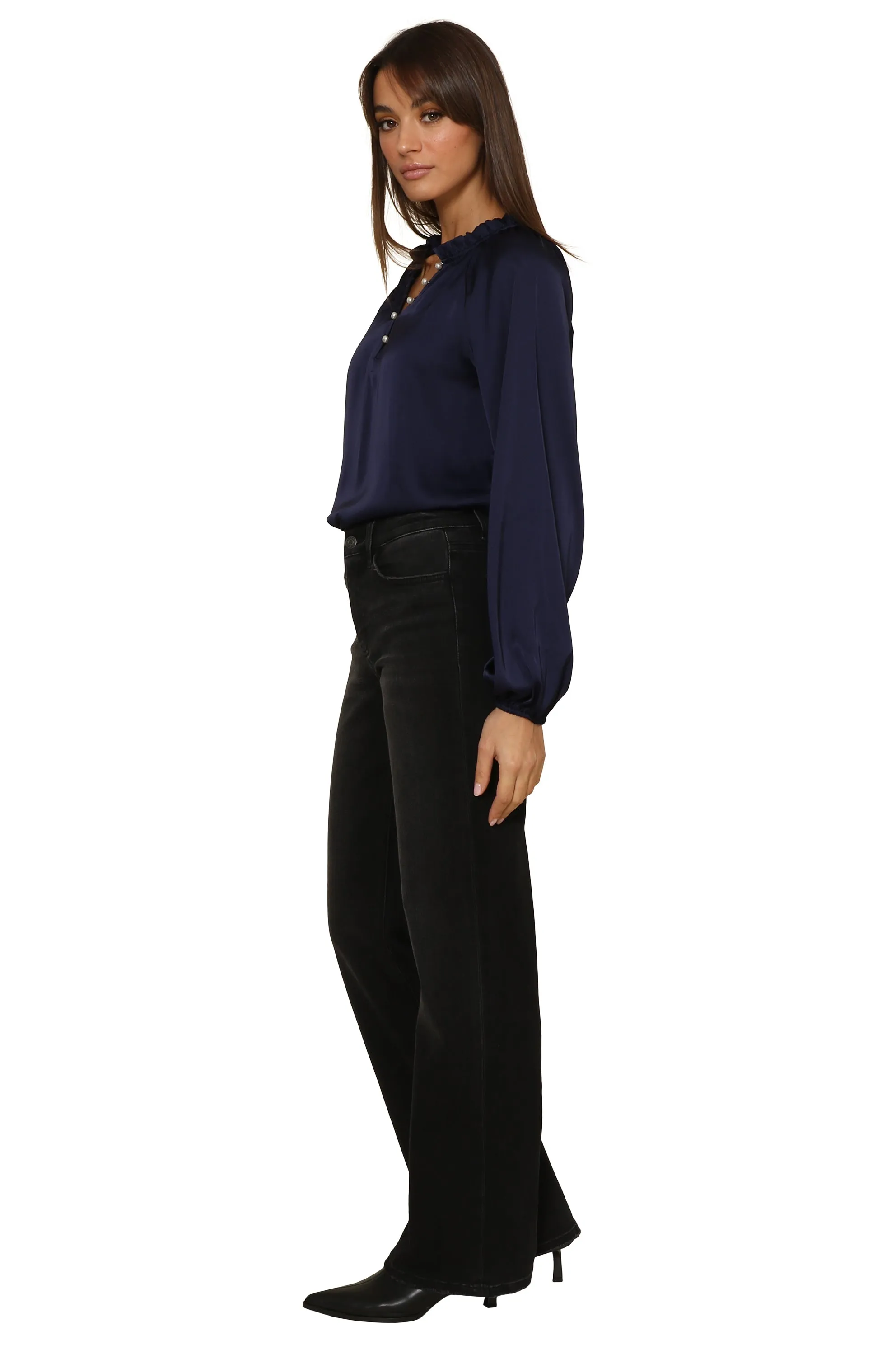 Vivi Long Sleeve Satin Top sold by Mixology product image thumbnail 3