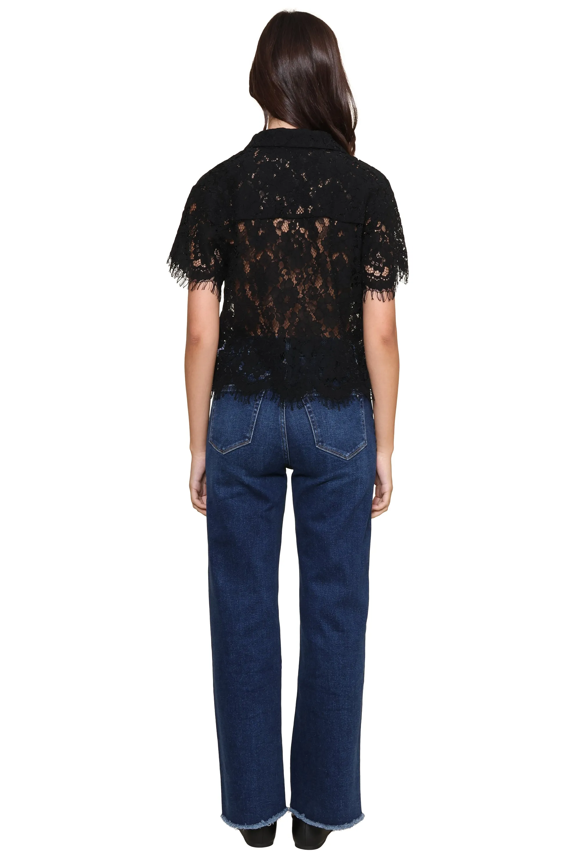 Lizbeth Short Sleeve Lace Top sold by Mixology product image thumbnail 4