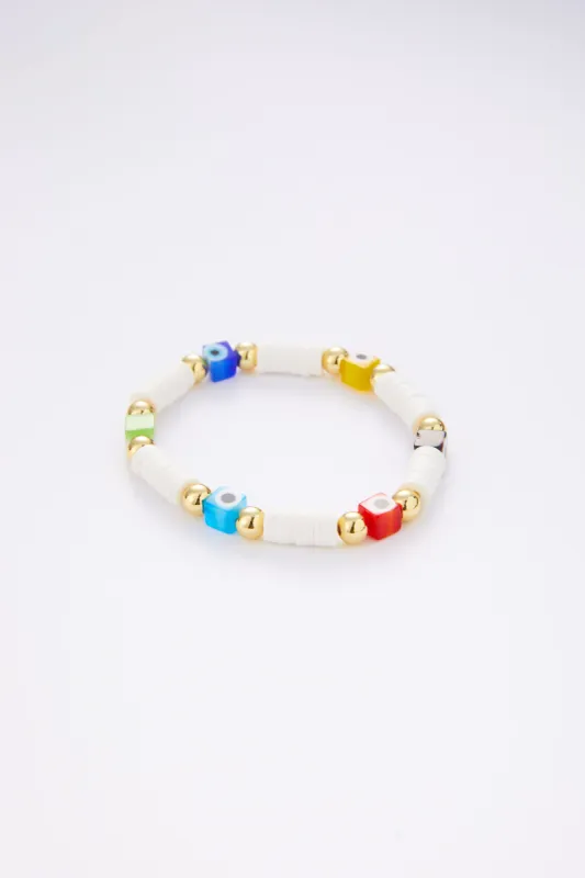 Multi Eye Beaded Bracelet sold by Mixology