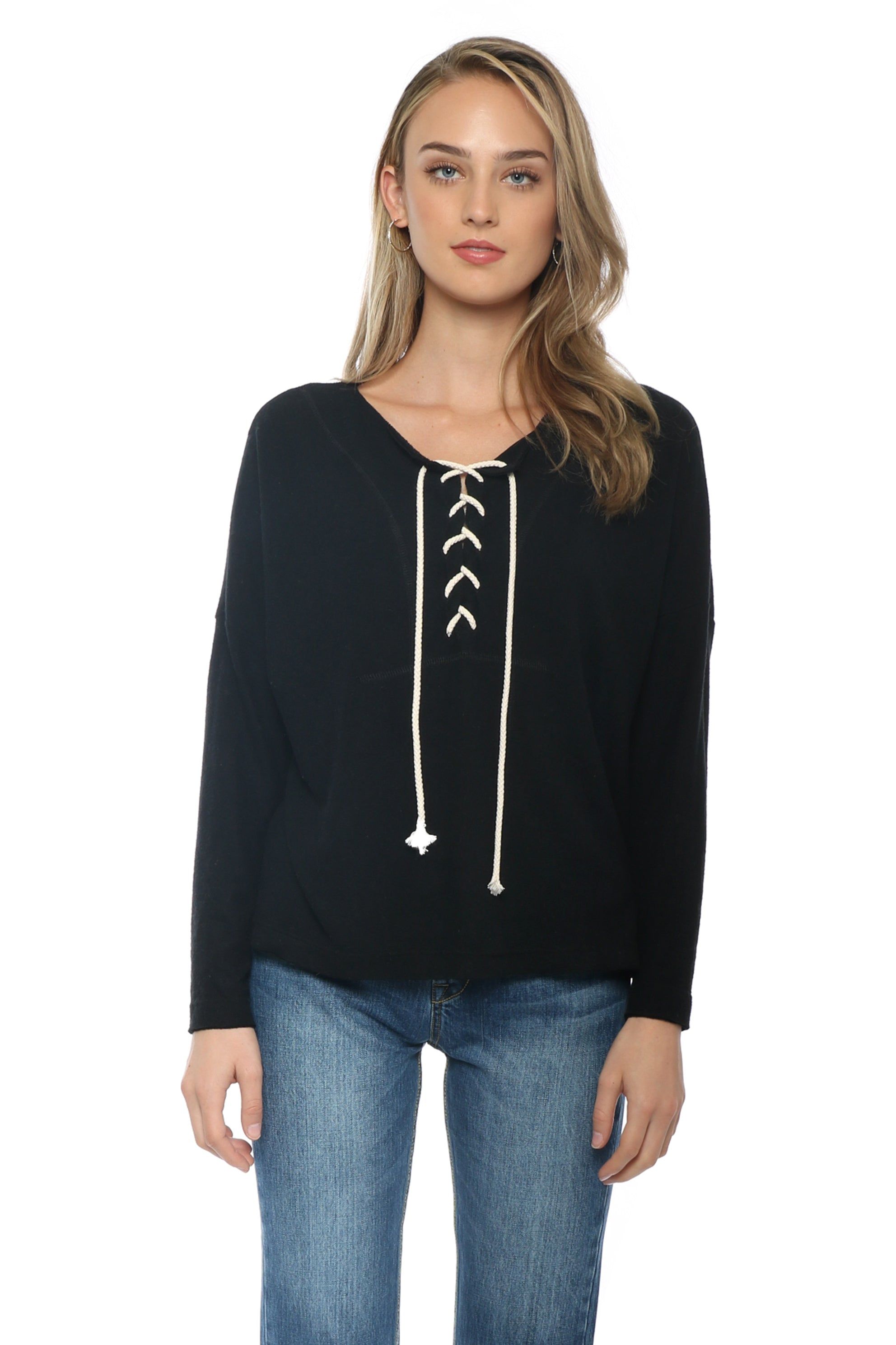 Lace Up Hacci Sweater sold by Mixology product image thumbnail 2