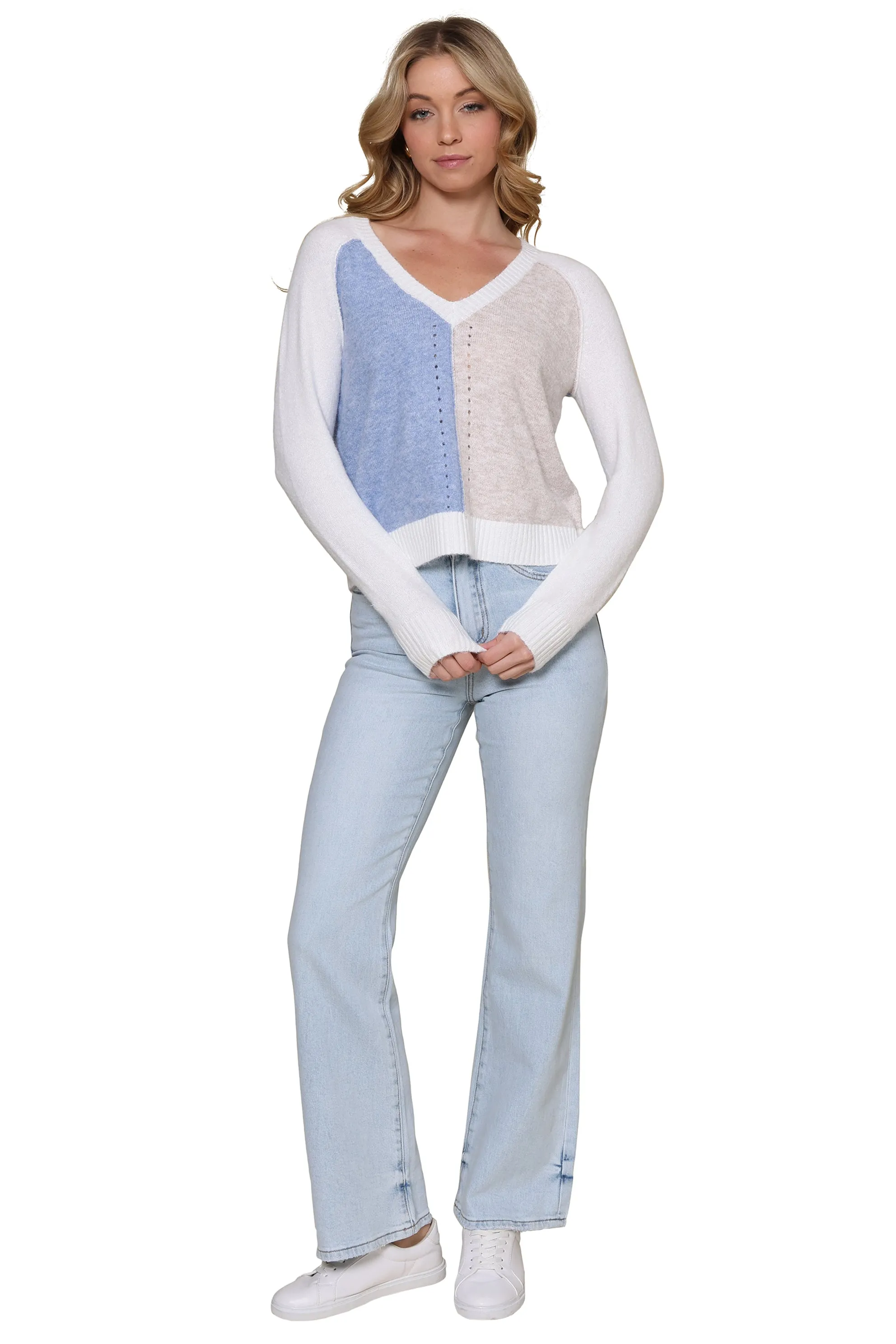 Color Block Sweater sold by Mixology product image thumbnail 3