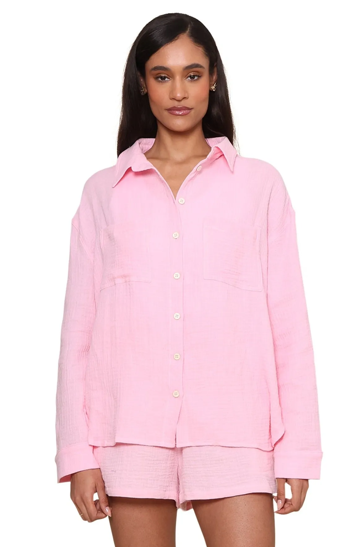 Missy Gauze Button Down Top sold by Mixology product image thumbnail 3