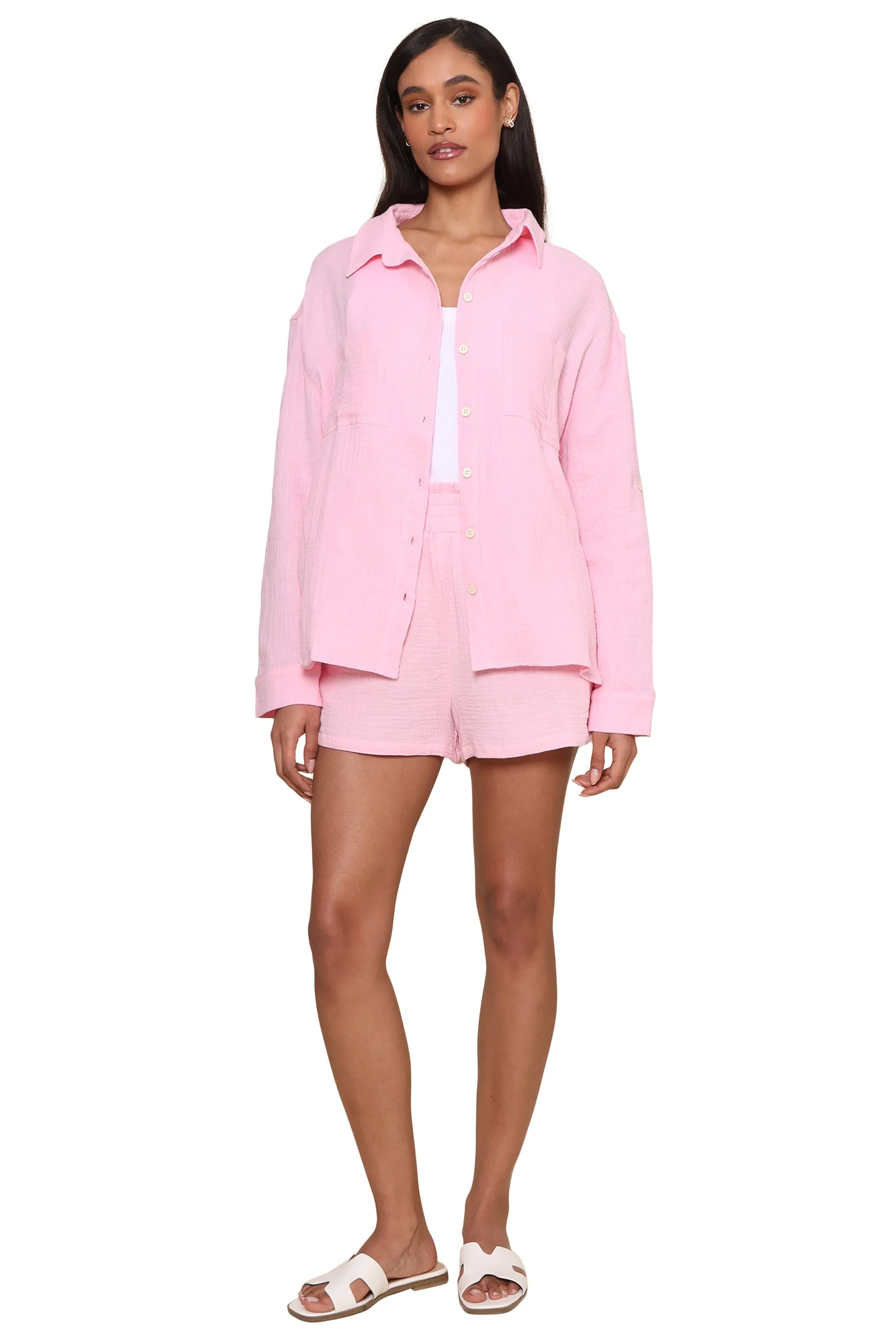 Missy Gauze Button Down Top sold by Mixology product image thumbnail 4