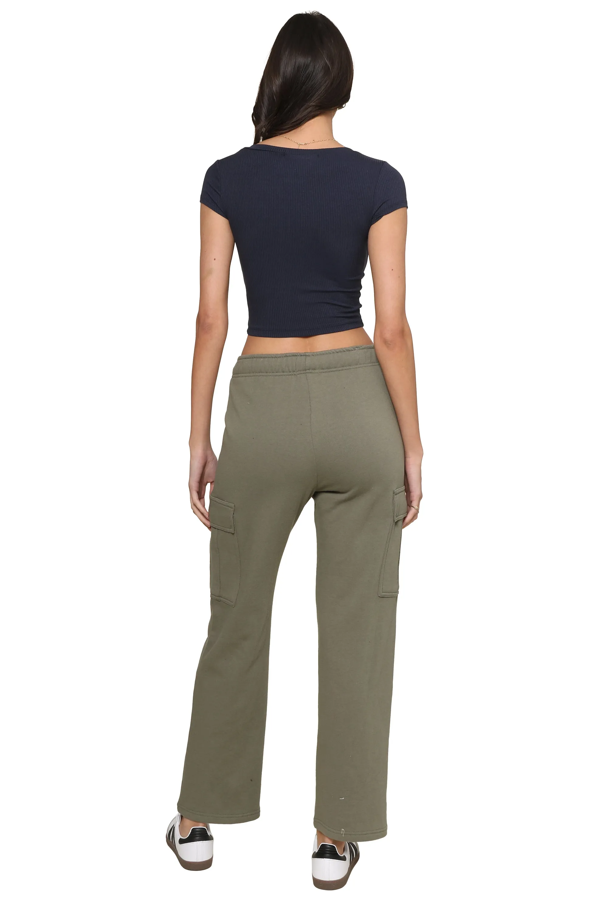 Ribbed V Neck Cropped Tee sold by Mixology product image thumbnail 4