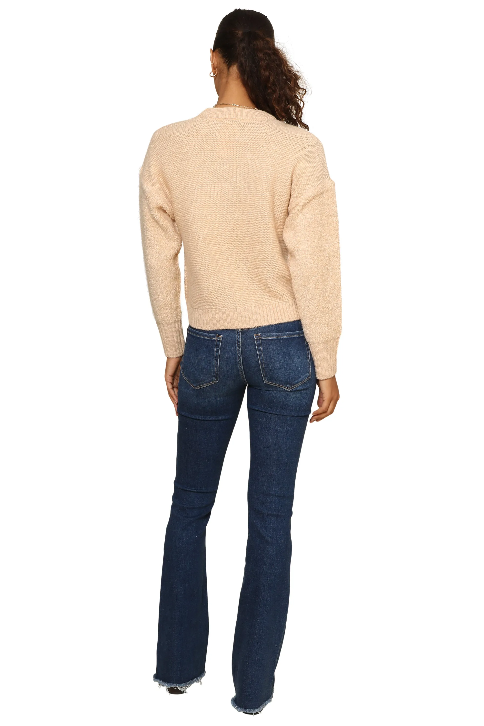 Crop Patchwork Boxy Sweater sold by Mixology product image thumbnail 4