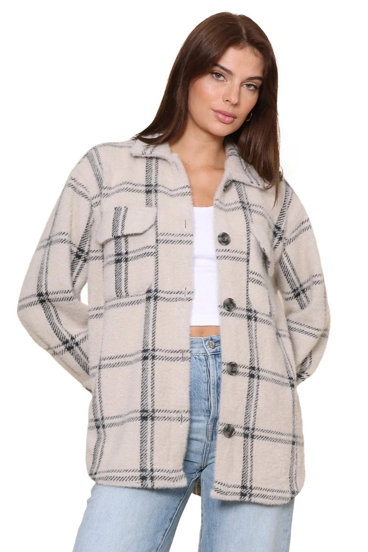Plaid Tucker Jacket sold by Mixology product image thumbnail 2