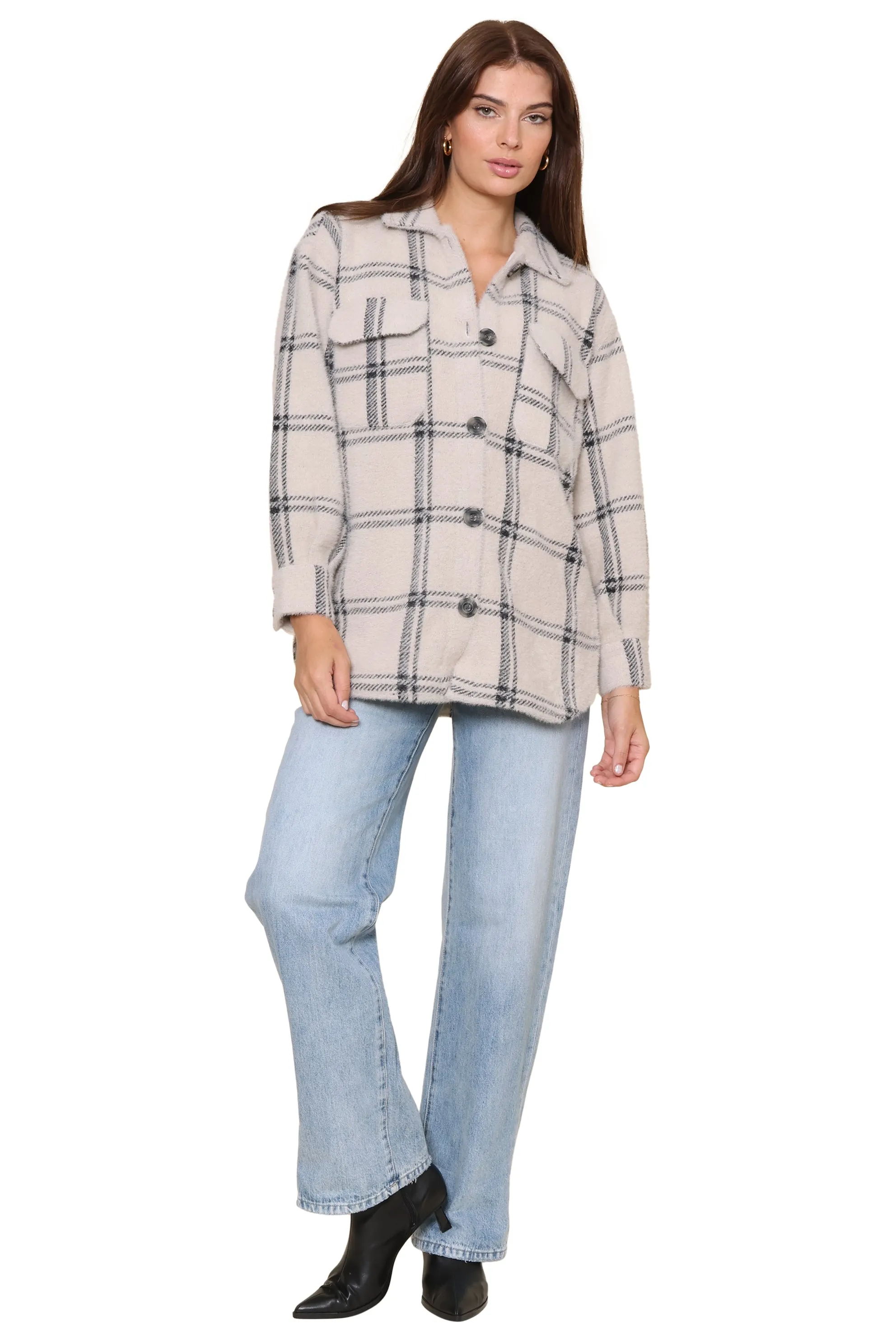 Plaid Tucker Jacket sold by Mixology product image thumbnail 3