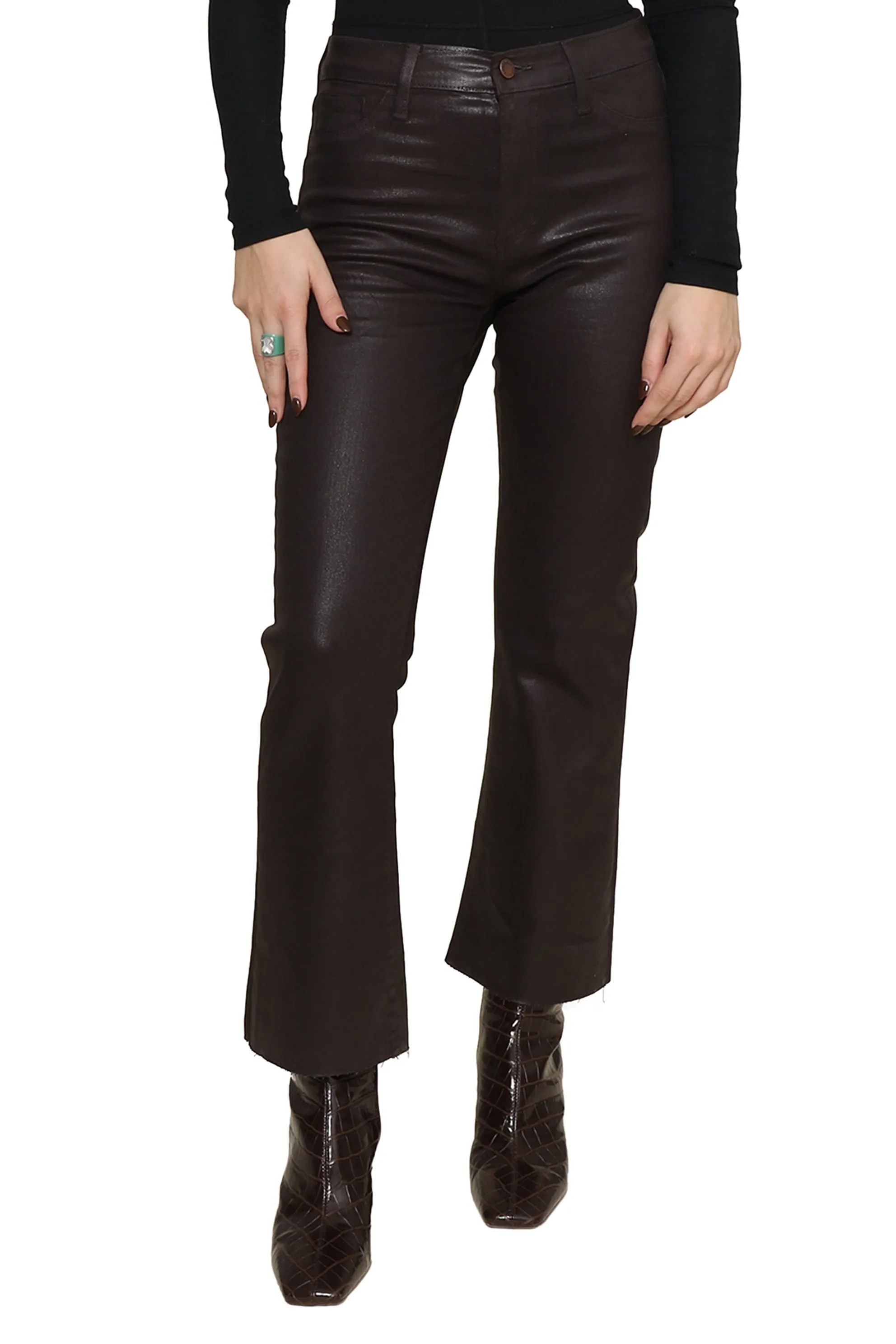 Coated Crop Kick Flare sold by Mixology