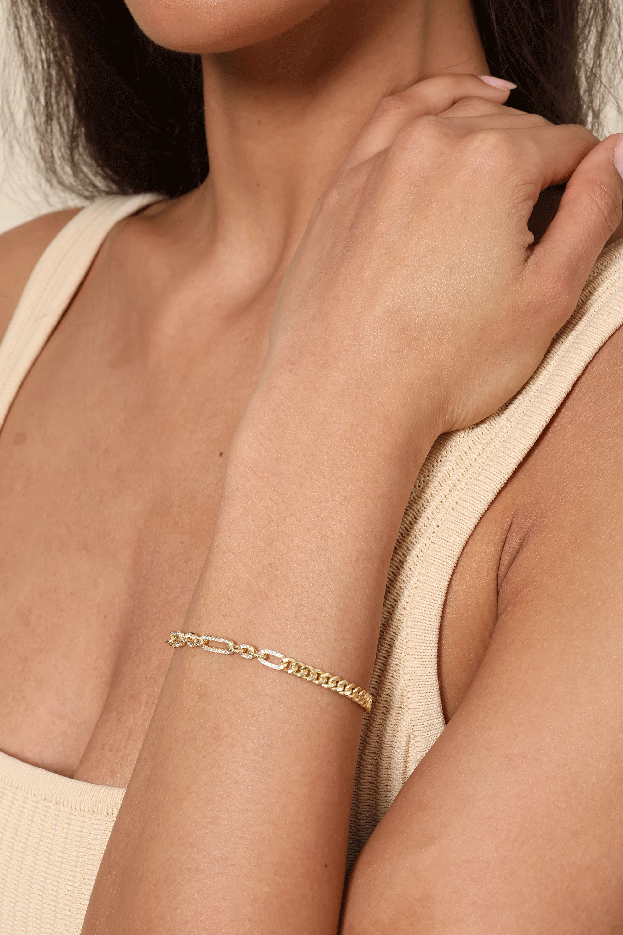 Nica Link Bracelet With Cubic Zirconia sold by Mixology product image thumbnail 2