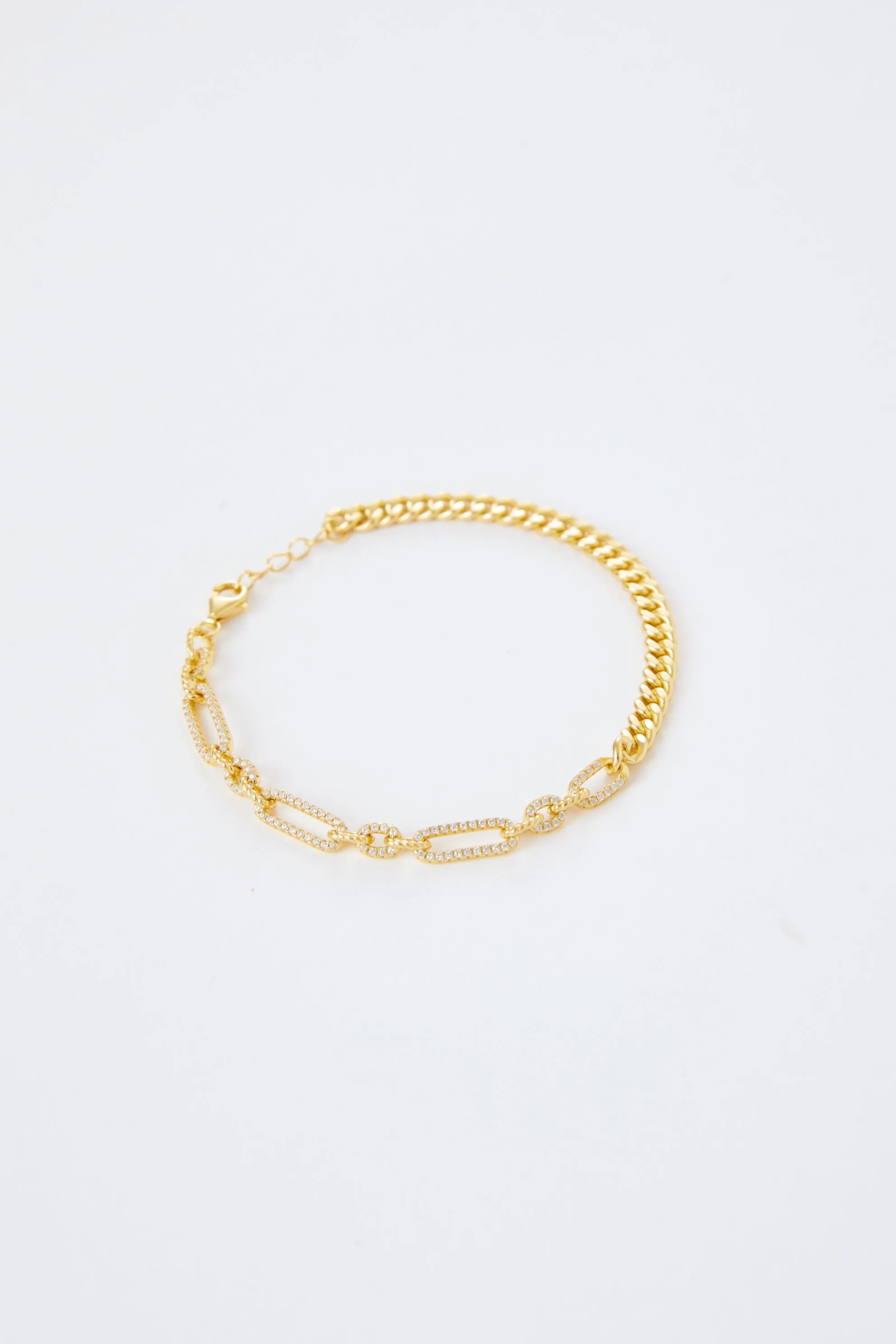 Nica Link Bracelet With Cubic Zirconia sold by Mixology