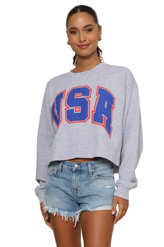 Cropped USA Sweatshirt made by Project Social T