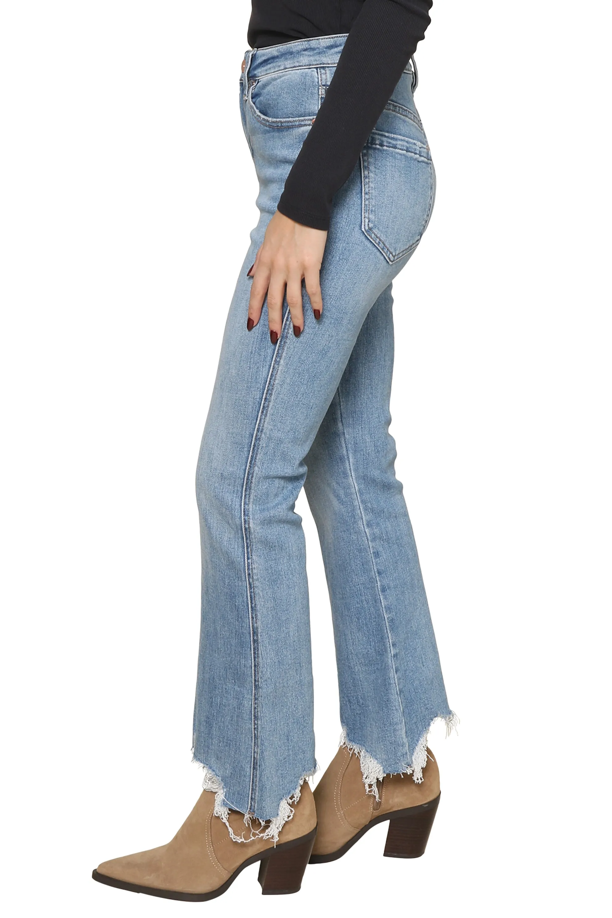 Moscato High Rise Crop Flare Jeans sold by Mixology product image thumbnail 2
