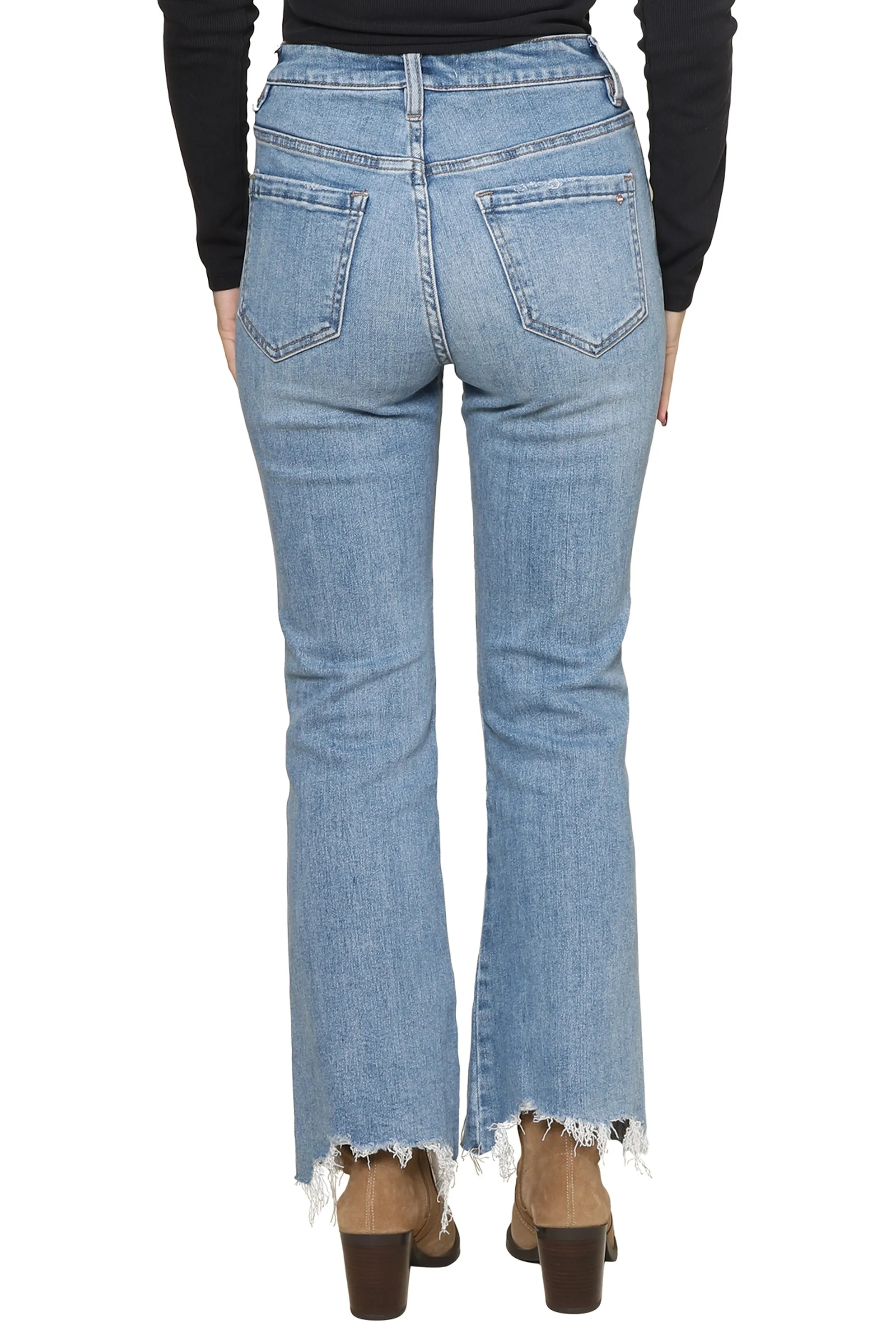 Moscato High Rise Crop Flare Jeans sold by Mixology product image thumbnail 3
