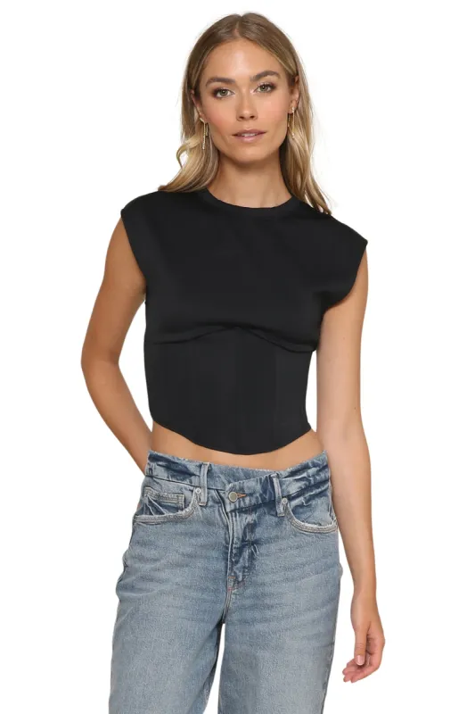 Scuba Knit Corset Tee sold by Mixology
