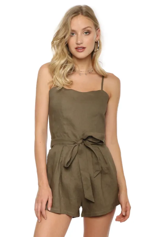 Tie Front Romper sold by Mixology