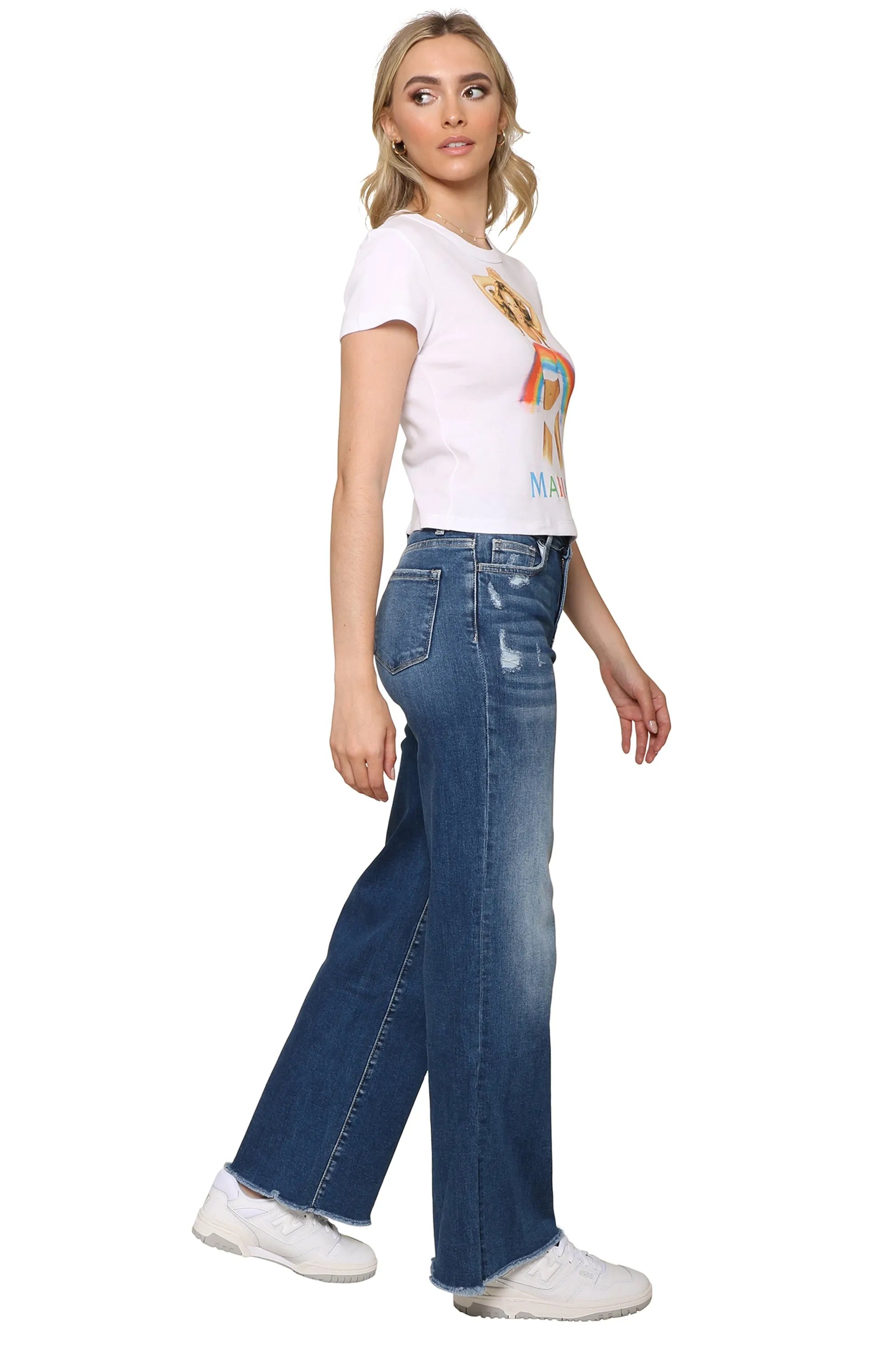 Mariah Rainbow Shrunken Tee sold by Mixology product image thumbnail 4