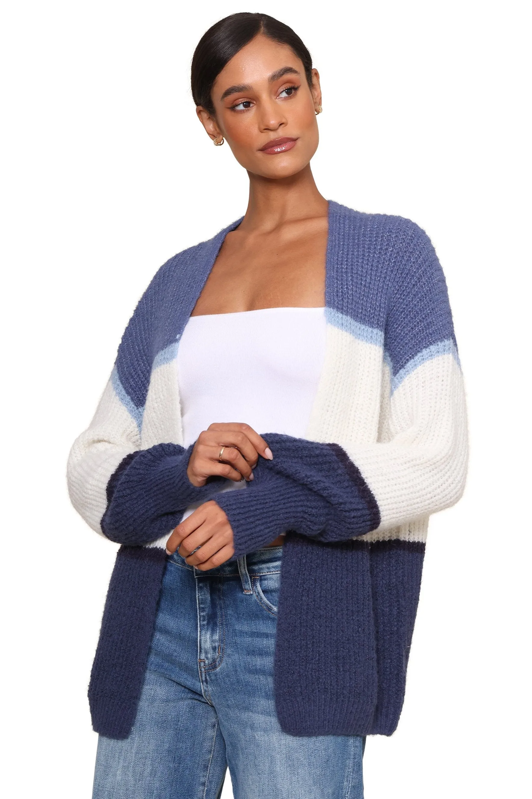 Jones Stripe Cardigan sold by Mixology