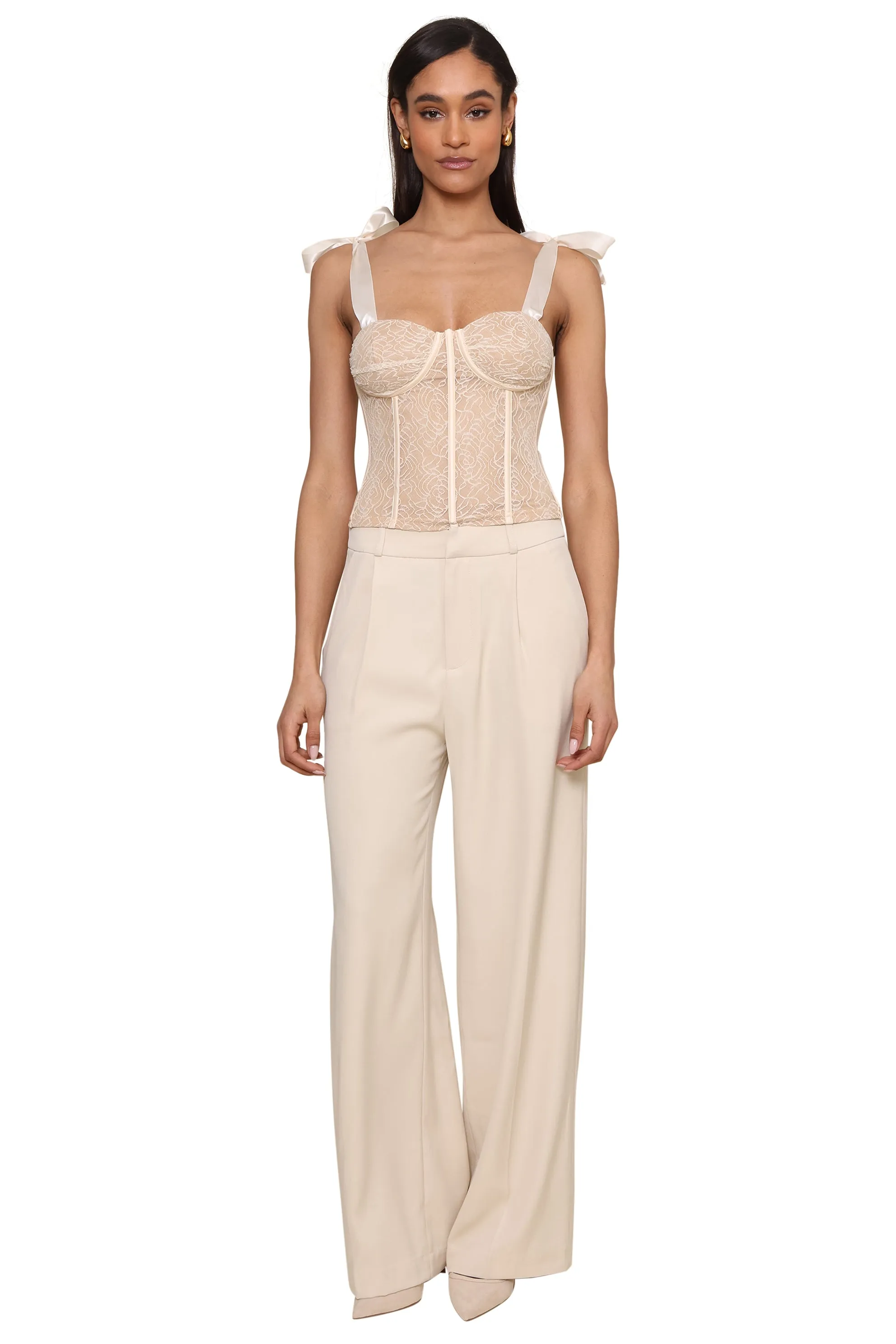 Bella Lace Ribbon Corset Top sold by Mixology product image thumbnail 3