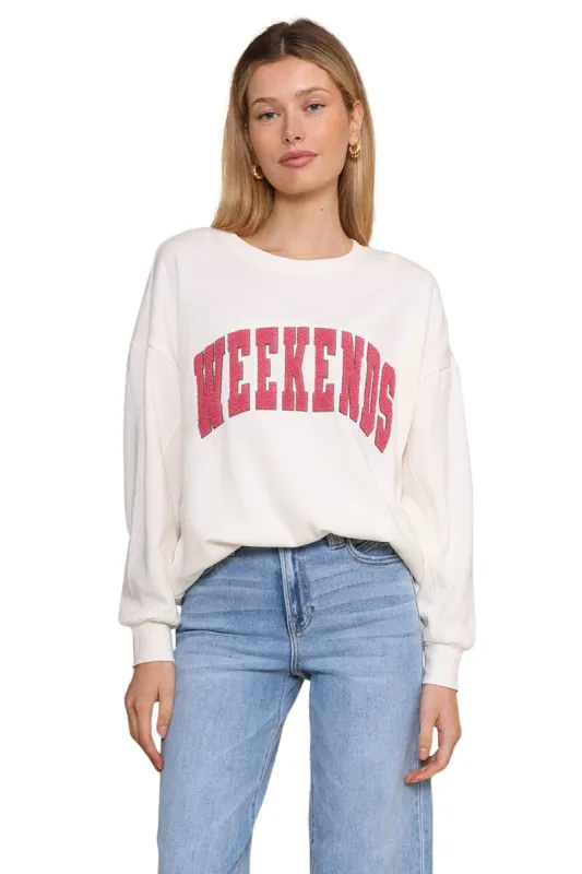 Oversized Weekends Sweatshirt sold by Mixology
