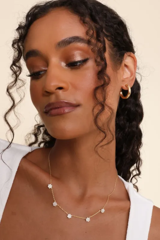 Adriana Cz Flower Necklace sold by Mixology