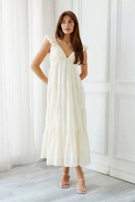 Elora Tiered Maxi Dress sold by Mixology