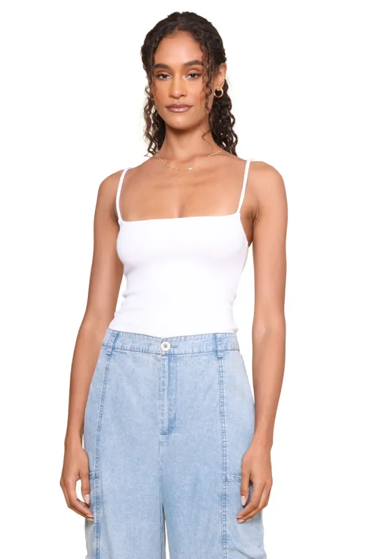 Lucille Ribbed Skinny Tank sold by Mixology
