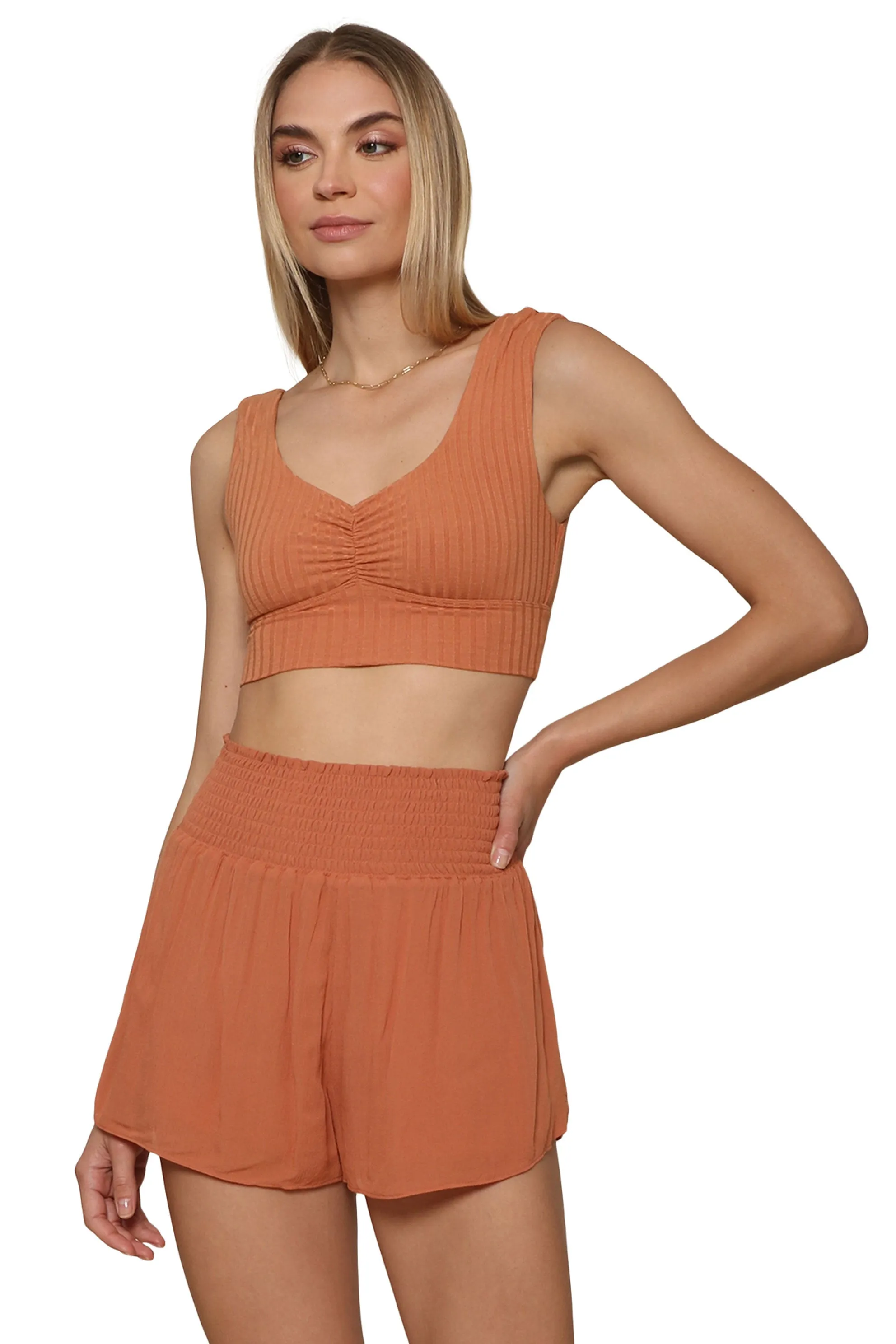 Hazey Rib Tank Bra sold by Mixology