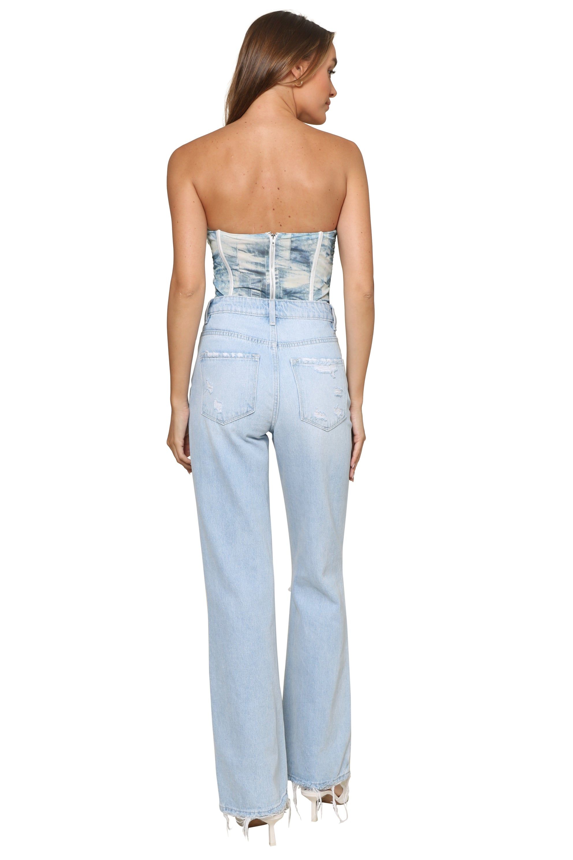 Denim Daze Mesh Bustier Top sold by Mixology product image thumbnail 5