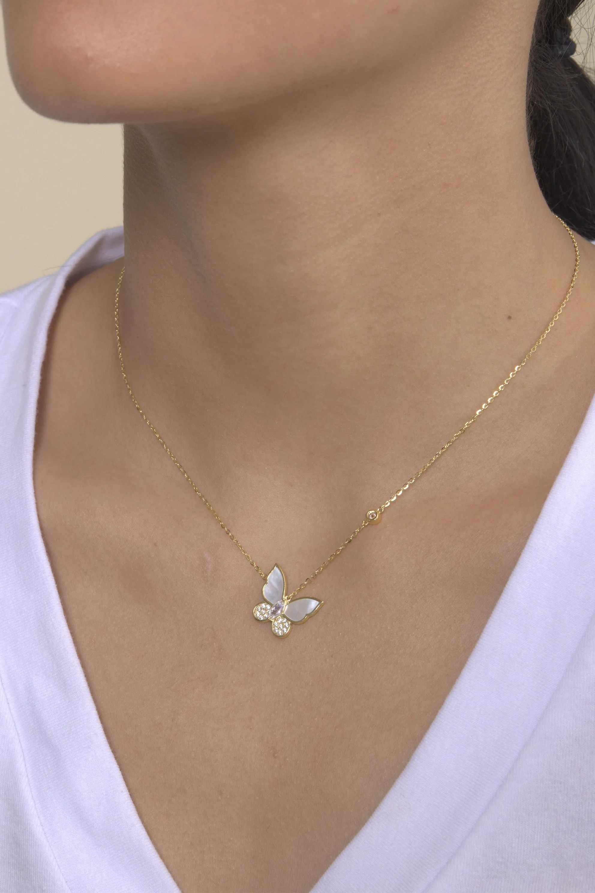 Orie Butterfly Necklace With Cubic Zirconia sold by Mixology product image thumbnail 2