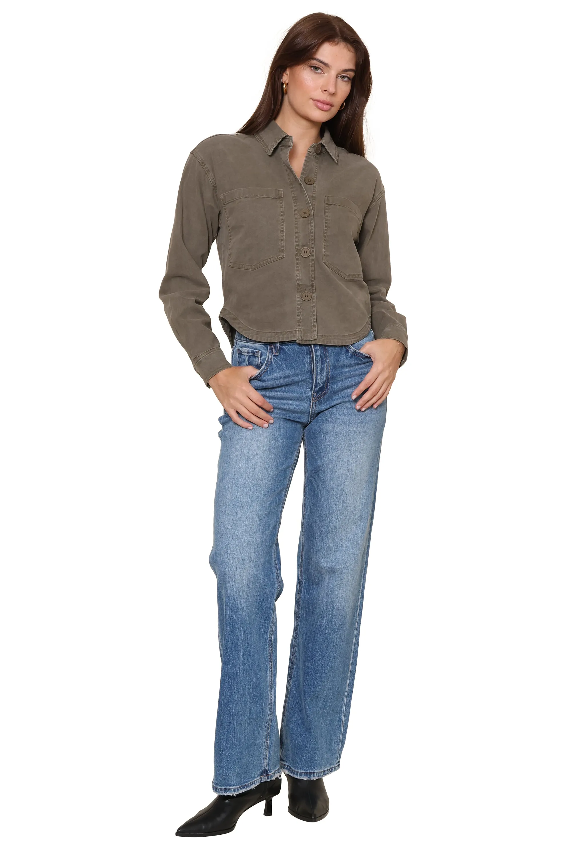 All Day Cropped Washed Jacket sold by Mixology product image thumbnail 3