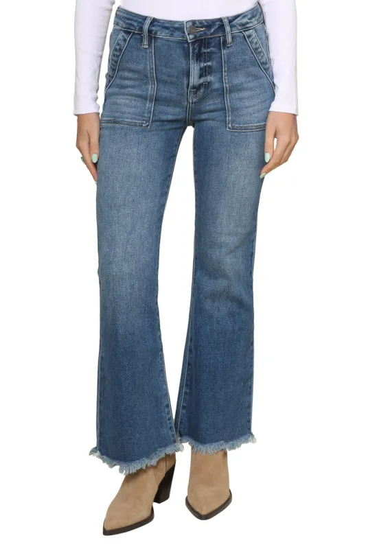 Happi Med Cargo Cropped Flare sold by Mixology