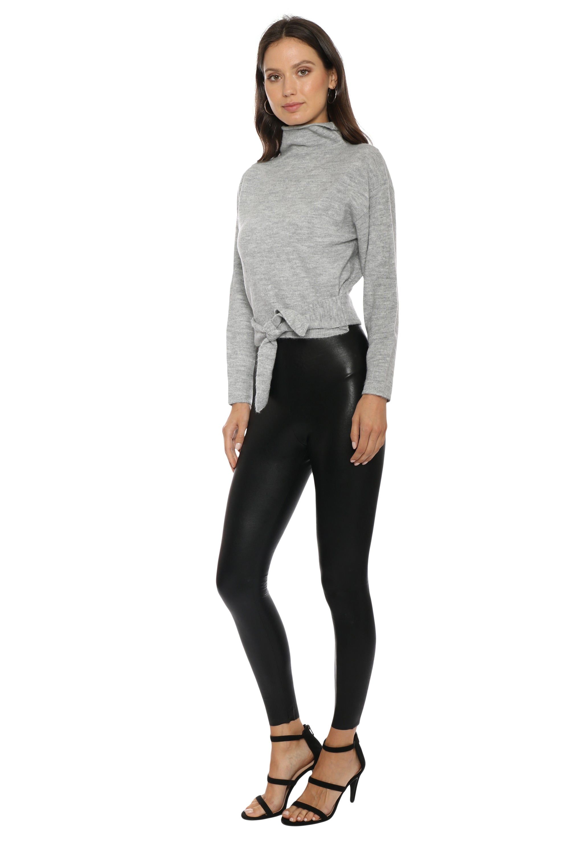 Mock Neck Tie Front Sweater sold by Mixology product image thumbnail 2