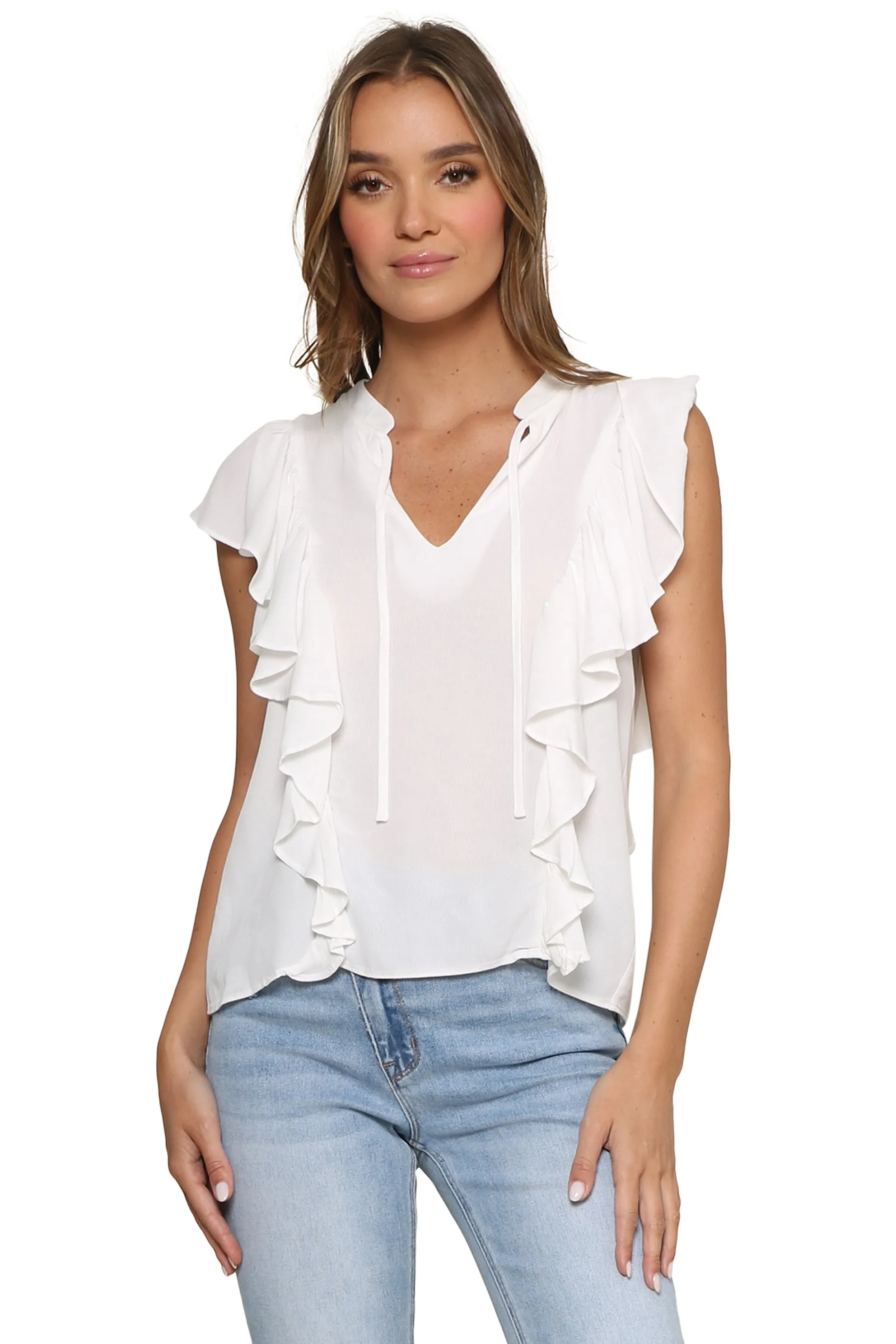 Annika Ruffle Top sold by Mixology