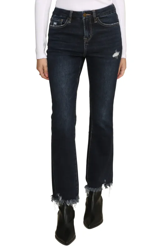 Deutz Crop Dark Denim Flare sold by Mixology
