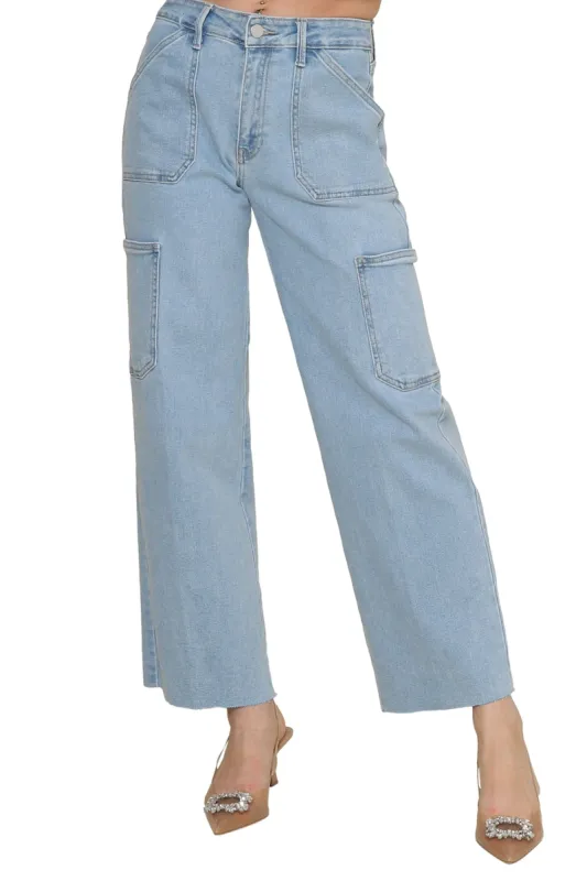Utility Straight Leg Jeans sold by Mixology