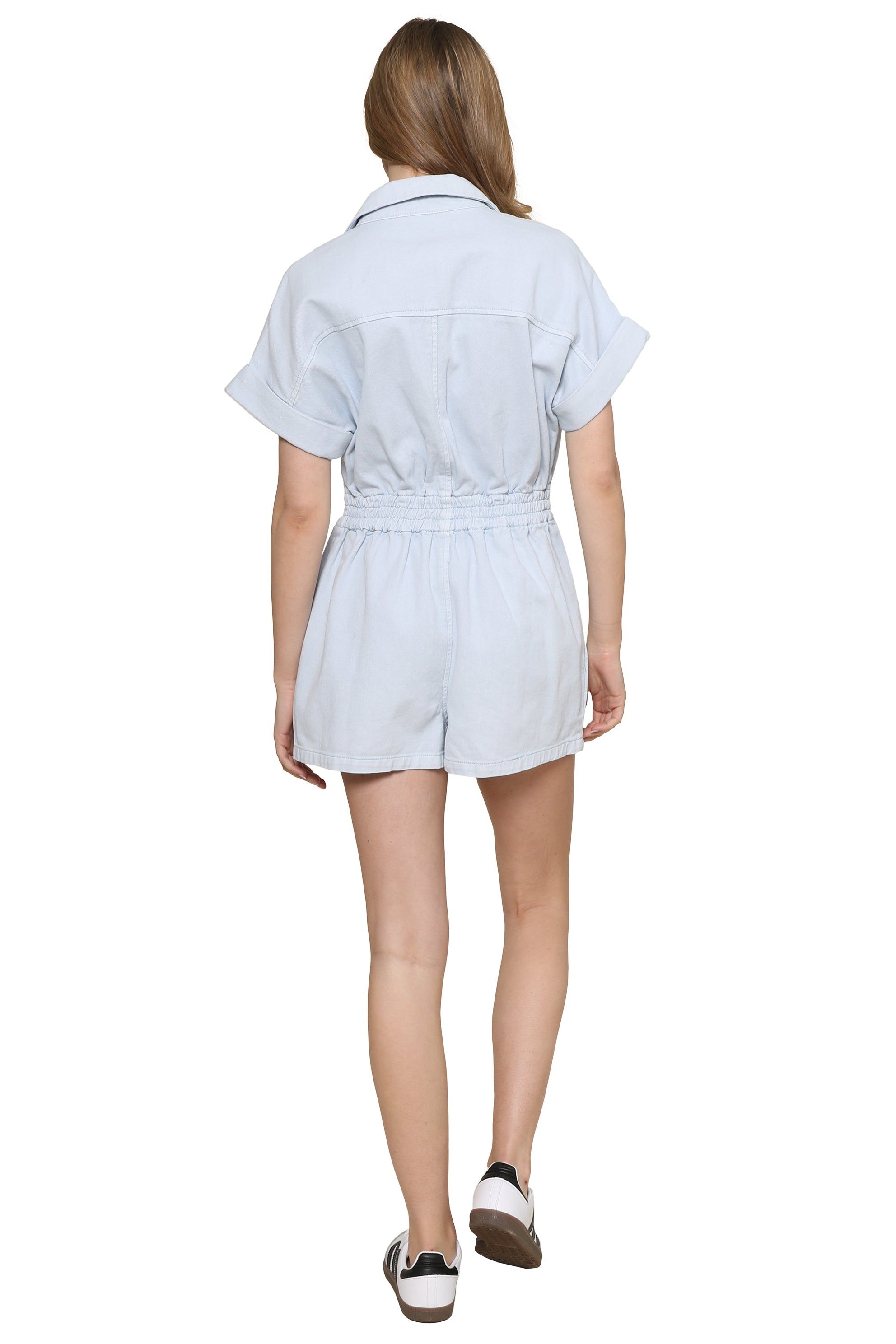 Brea Button Down Romper sold by Mixology product image thumbnail 4