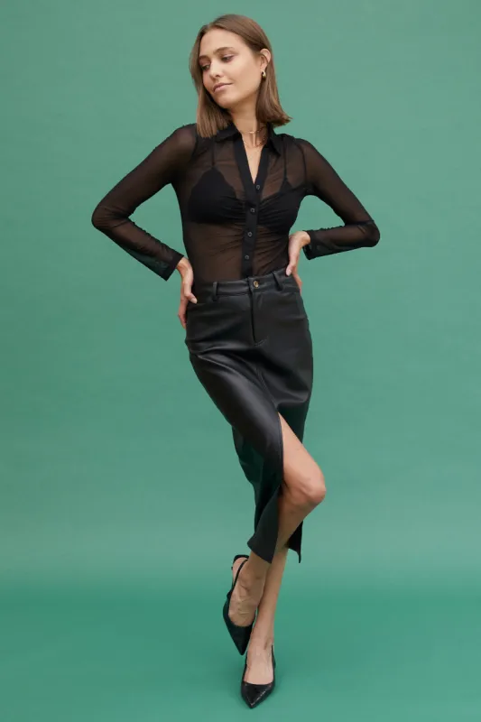 The Sleek Mesh Long Sleeve sold by Mixology