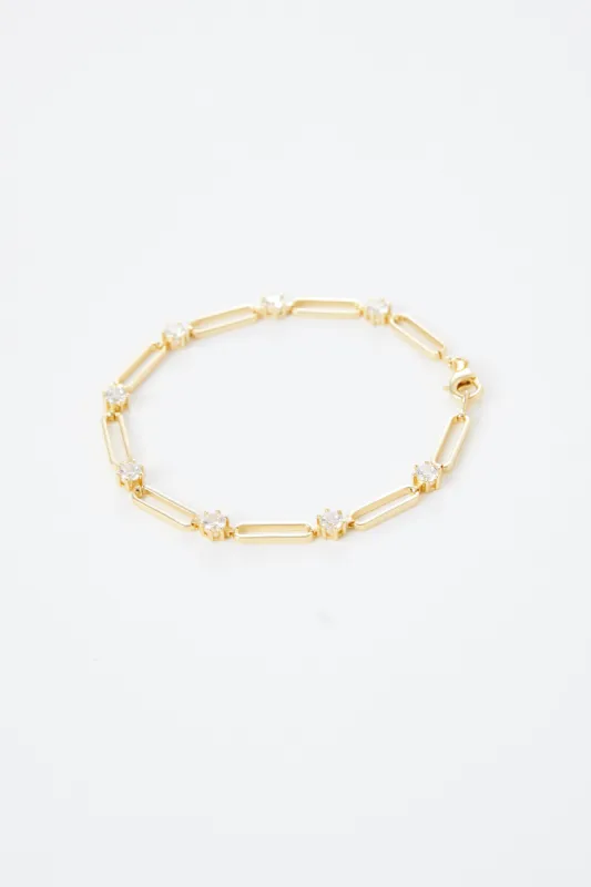 Cove Open Link With Cubic Zirconia Bracelet sold by Mixology