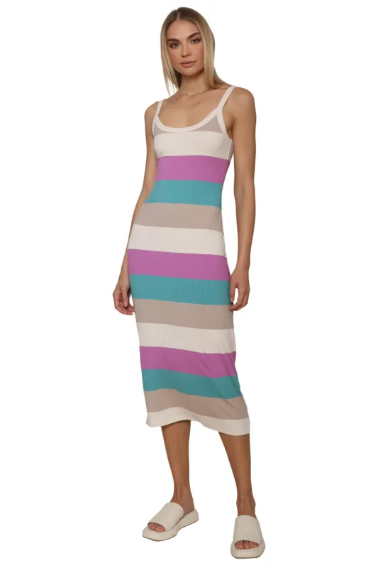 Melody Striped Midi Dress sold by Mixology