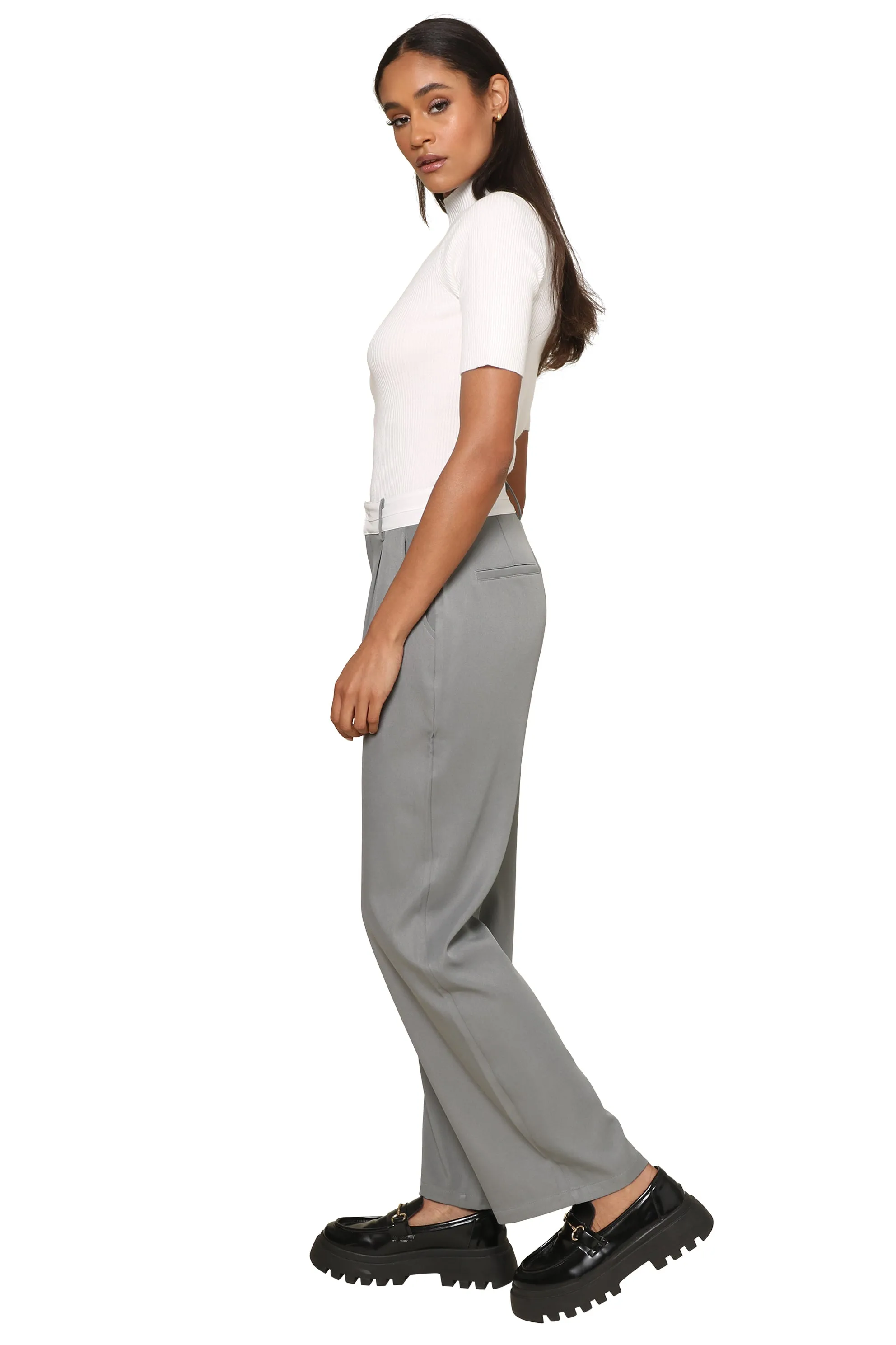 Mock Neck Short Sleeve Sweater sold by Mixology product image thumbnail 4