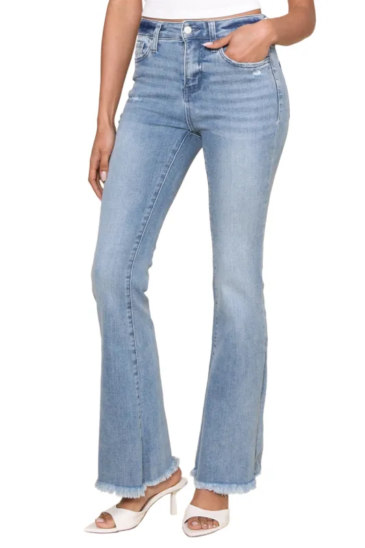 Excel High Rise Flare Jeans sold by Mixology