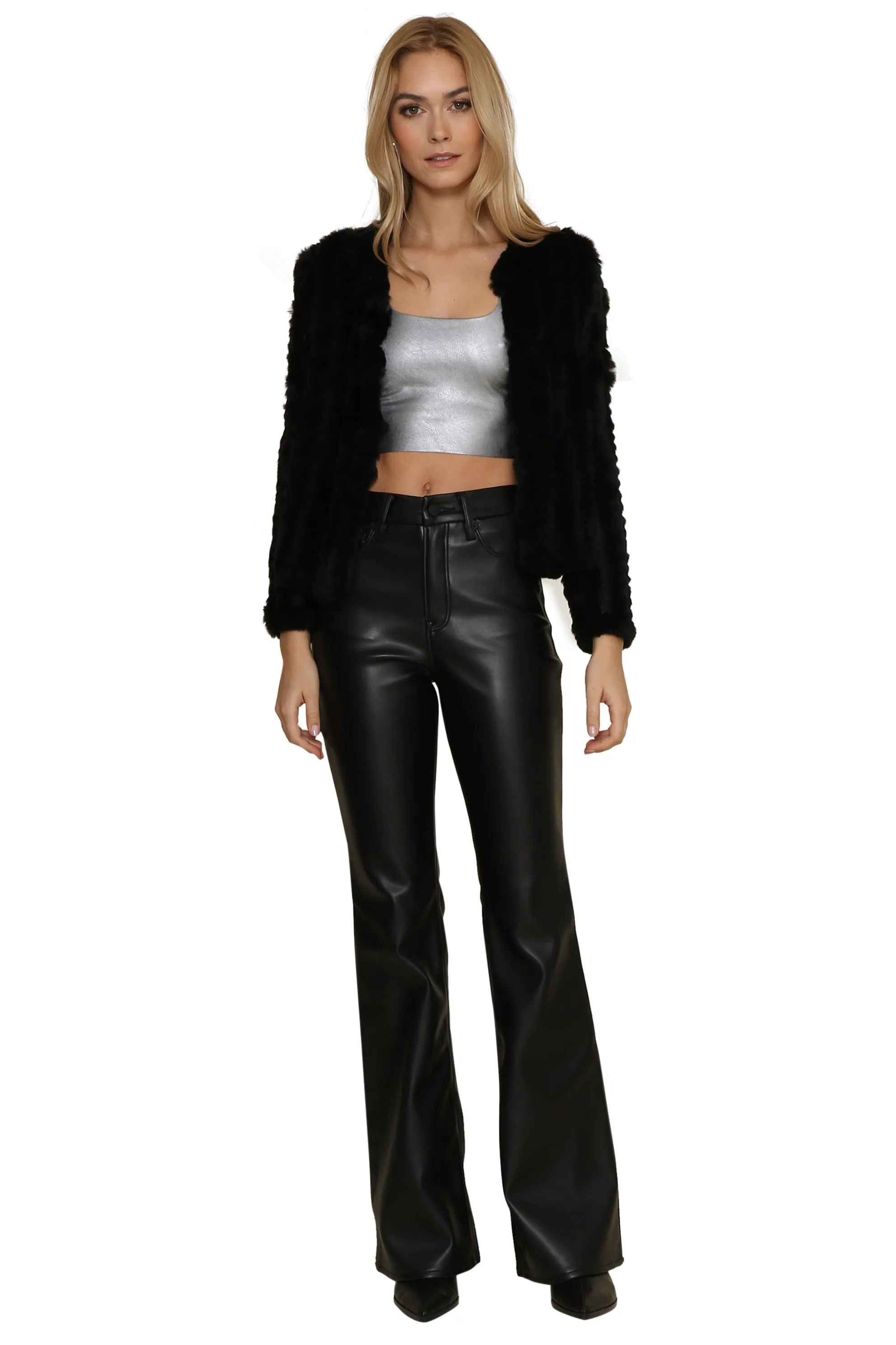 Faux Leather Crop Top sold by Mixology product image thumbnail 4