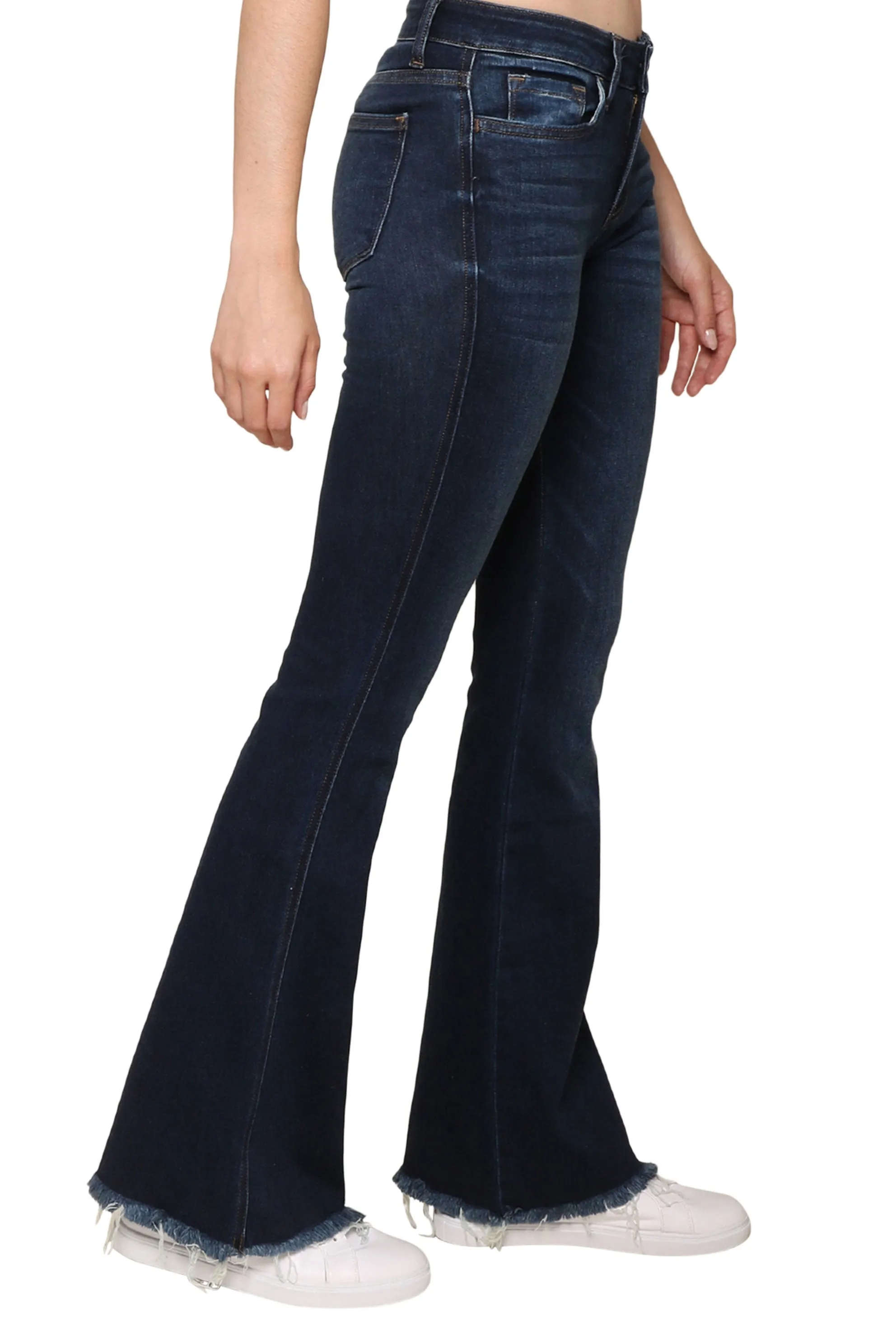 Mid Rise Flare Jeans With Fray Hem sold by Mixology product image thumbnail 2